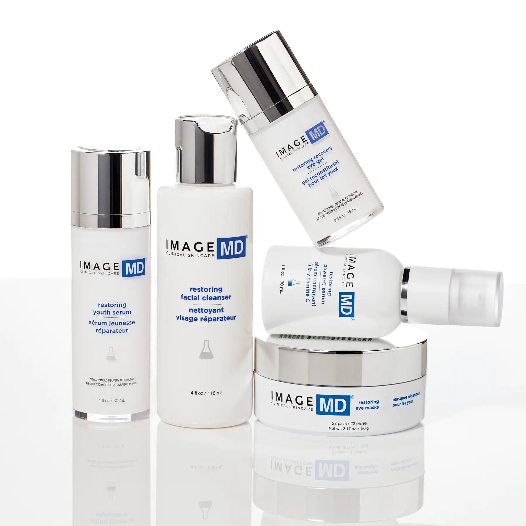 Collection of IMAGE MD skincare products on a white background