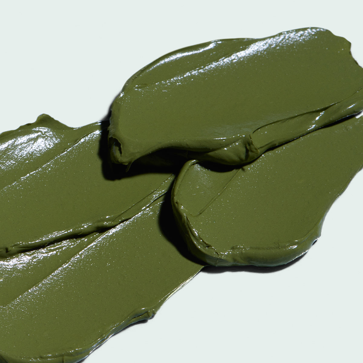 texture shot of green probiotic mask